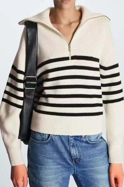 MARINA Striped Knit Sweater