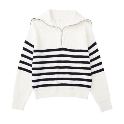 MARINA Striped Knit Sweater