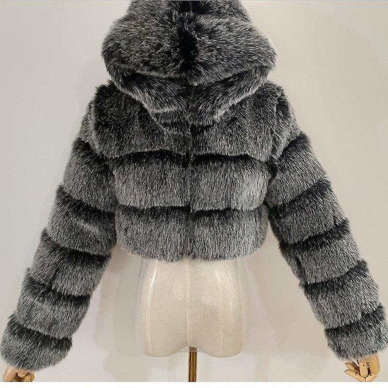Rose - Fur Hooded Zip Up