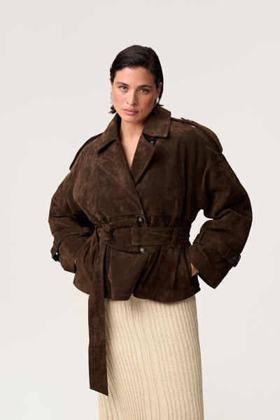 Caza Cropped Trench Coat