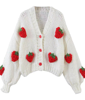 Strawberry v-neck sleeve