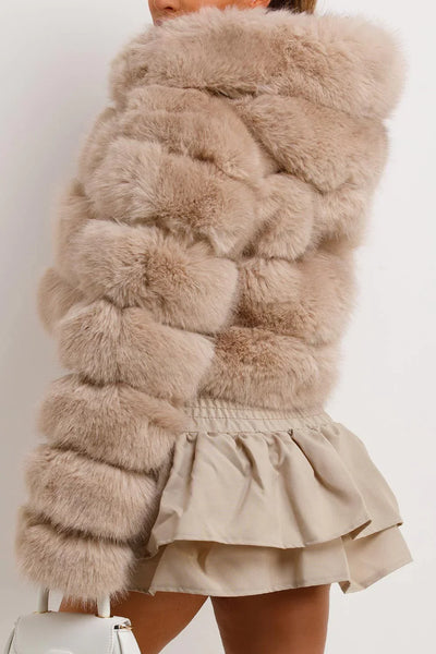 Rose - Fur Hooded Zip Up
